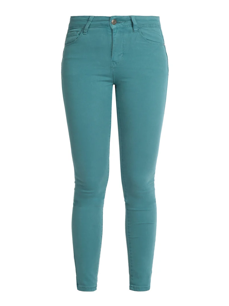 Pantaloni slim fit da donna - turchese