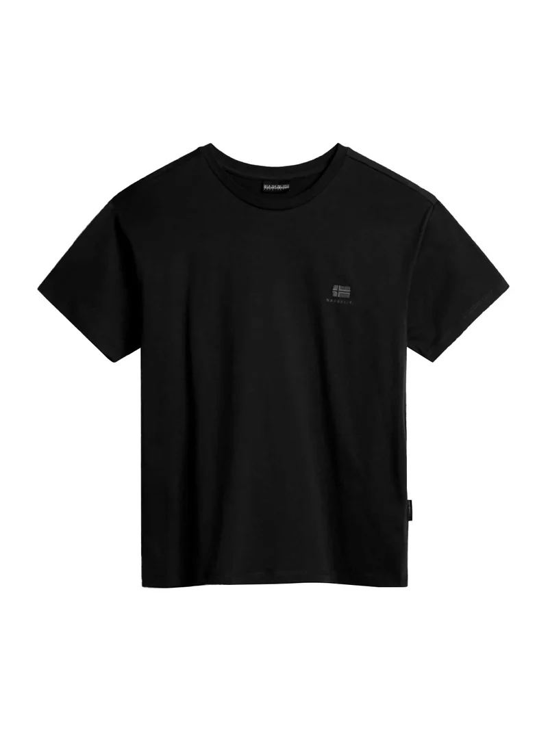 S NINA T-shirt donna manica corta con logo - nero