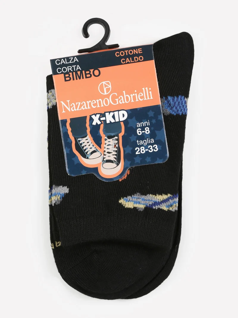 Calze corte da bambino in caldo cotone - nero
