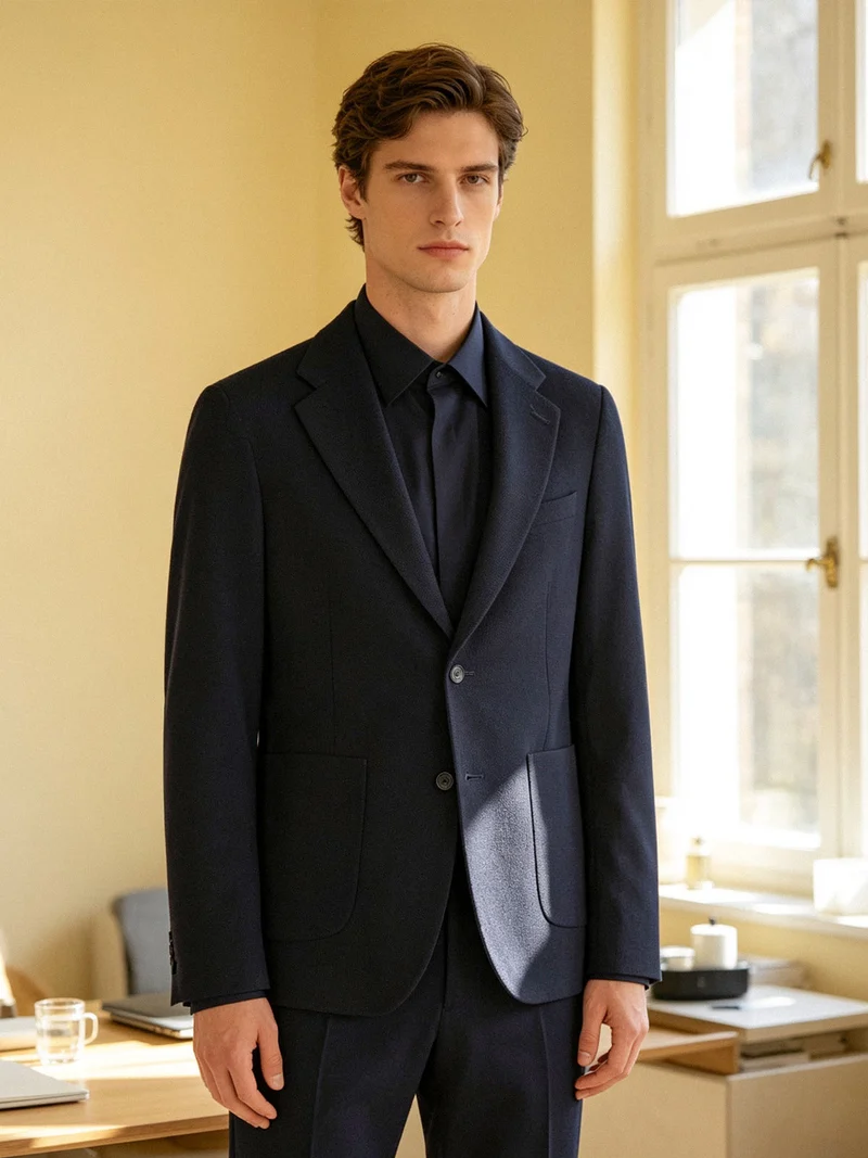 Blazer da uomo - blu scuro