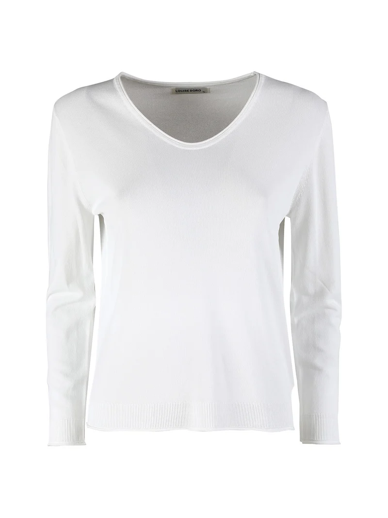 Maglia da donna a maniche lunghe - bianco