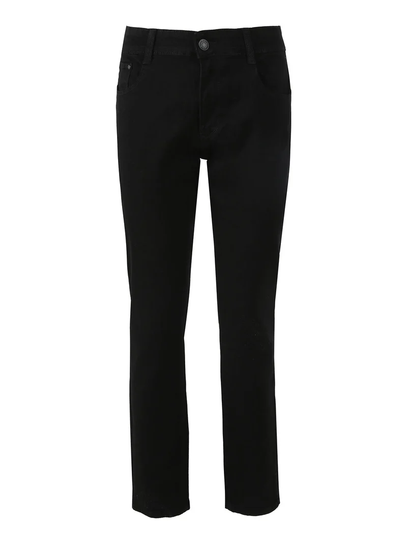 Pantaloni donna jeans push-up taglie grandi - nero