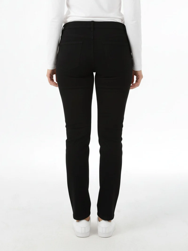 Pantaloni donna jeans push-up taglie grandi - nero