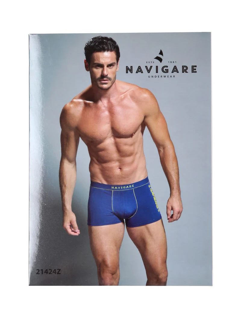 Boxer uomo in cotone jersey - blu scuro