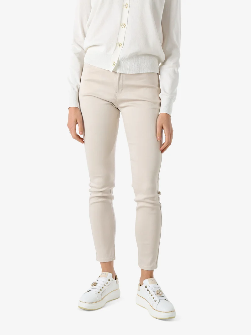 Pantaloni donna push-up - beige