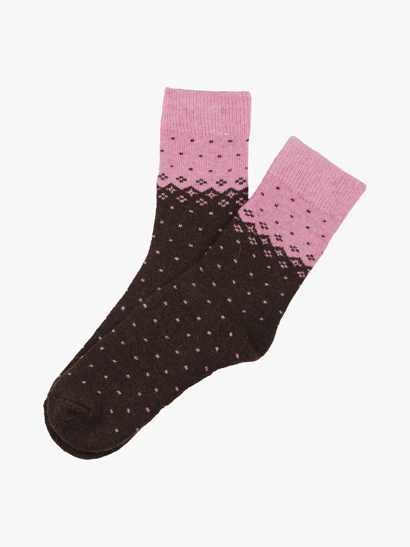 Calze corte da donna in lana di alpaca - marrone
