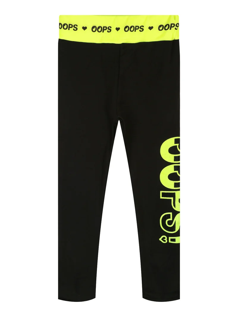 Leggings sportivi da bambina con interno in pile - mela