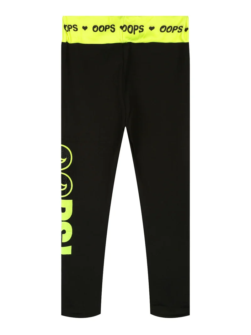Leggings sportivi da bambina con interno in pile - mela