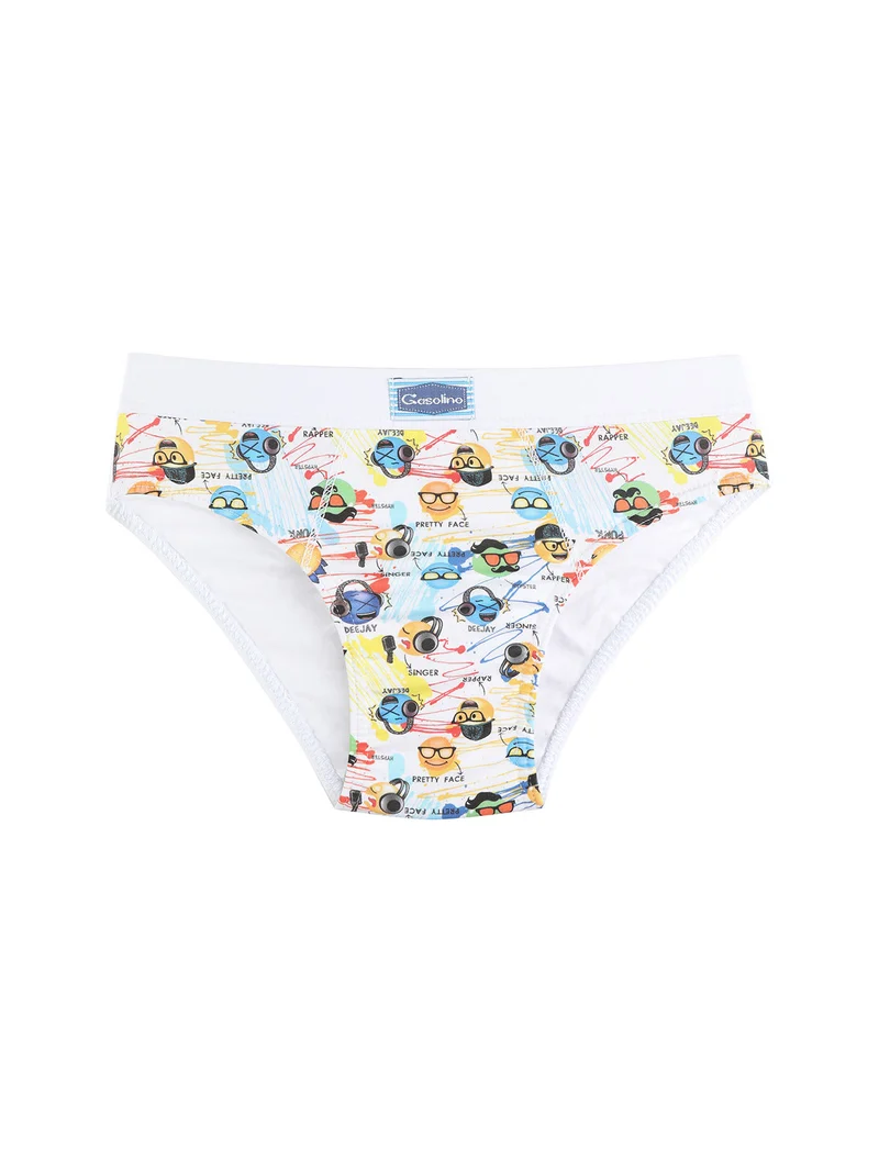 Slip da bambino con disegni - bianco