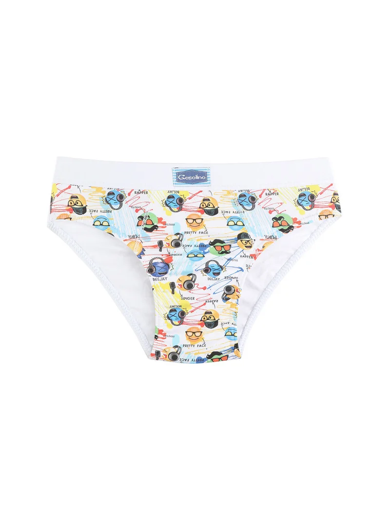 Slip da bambino con disegni - bianco