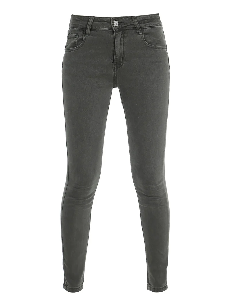 Pantaloni skinny da donna - verde scuro