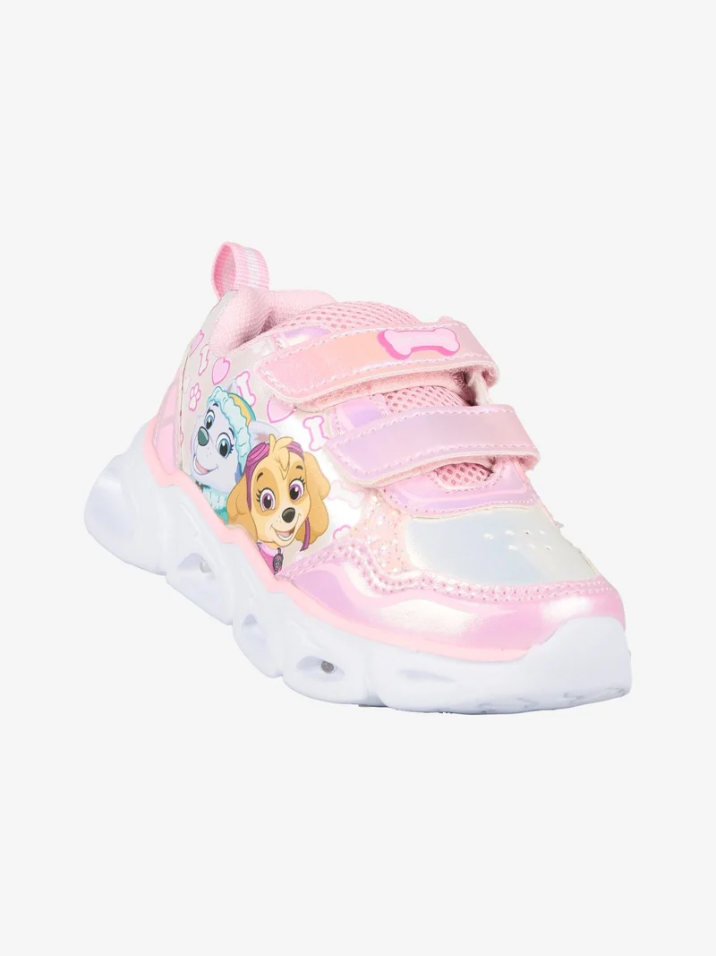 Scarpe da bambina con strappi e luci - rosa