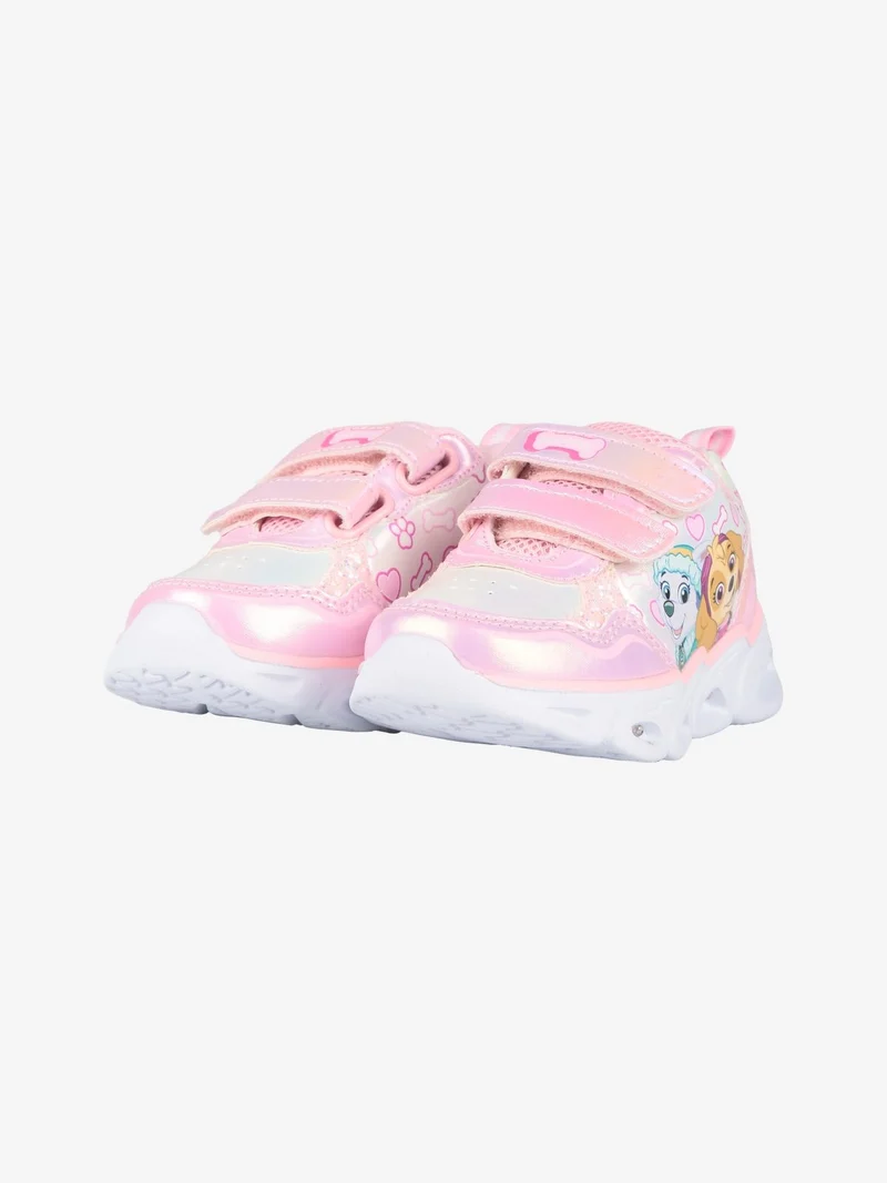 Scarpe da bambina con strappi e luci - rosa