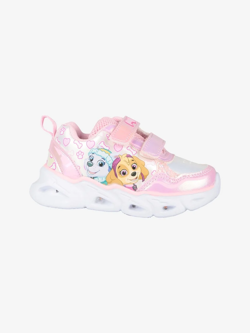 Scarpe da bambina con strappi e luci - rosa