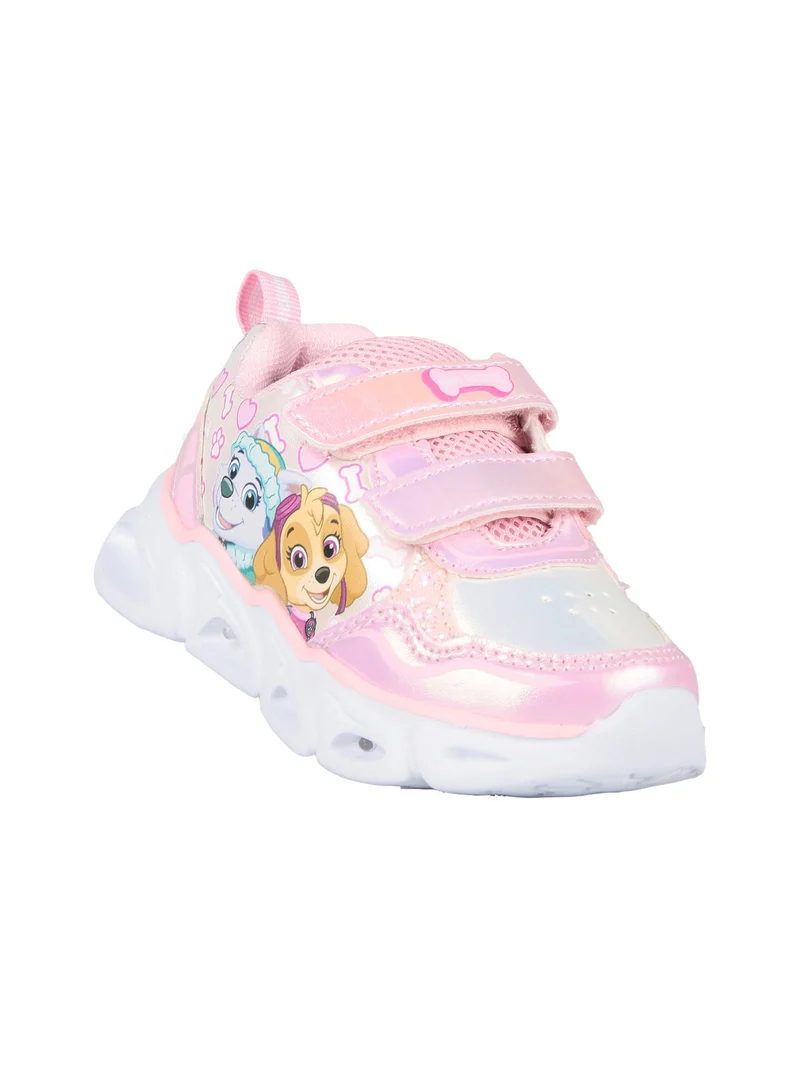 Scarpe da bambina con strappi e luci - rosa