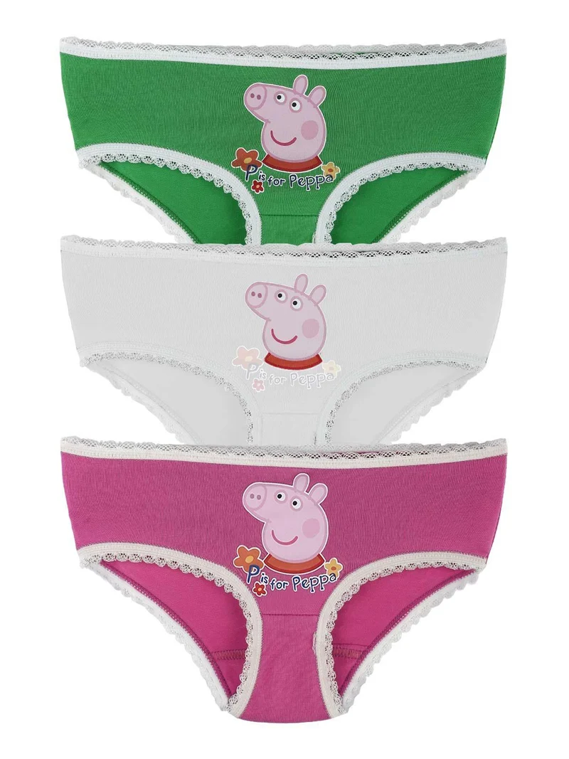 Tris slip bambina con stampa - assortito