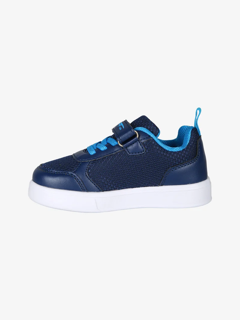 Sneakers da bambino con luci e cinturino a strappo - blu
