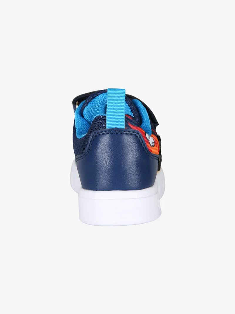 Sneakers da bambino con luci e cinturino a strappo - blu