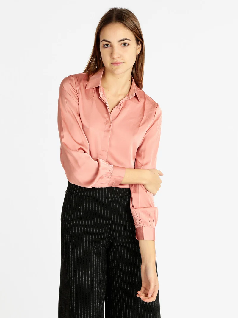 Camicia da donna con colletto - rosa