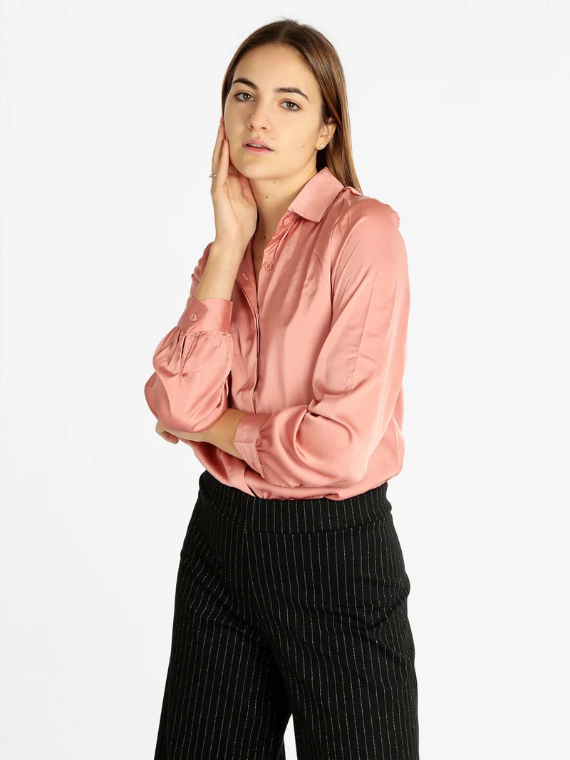 Camicia da donna con colletto - rosa