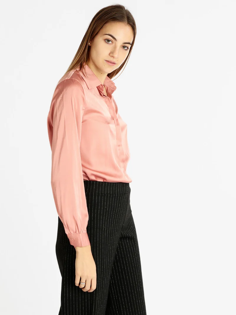 Camicia da donna con colletto - rosa