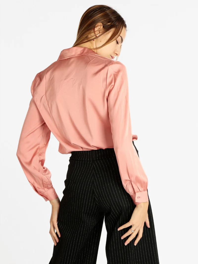 Camicia da donna con colletto - rosa