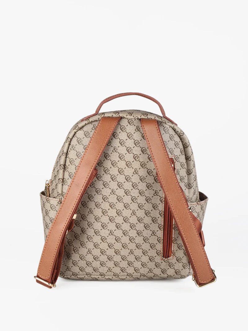 Zaino da donna con stampe - taupe