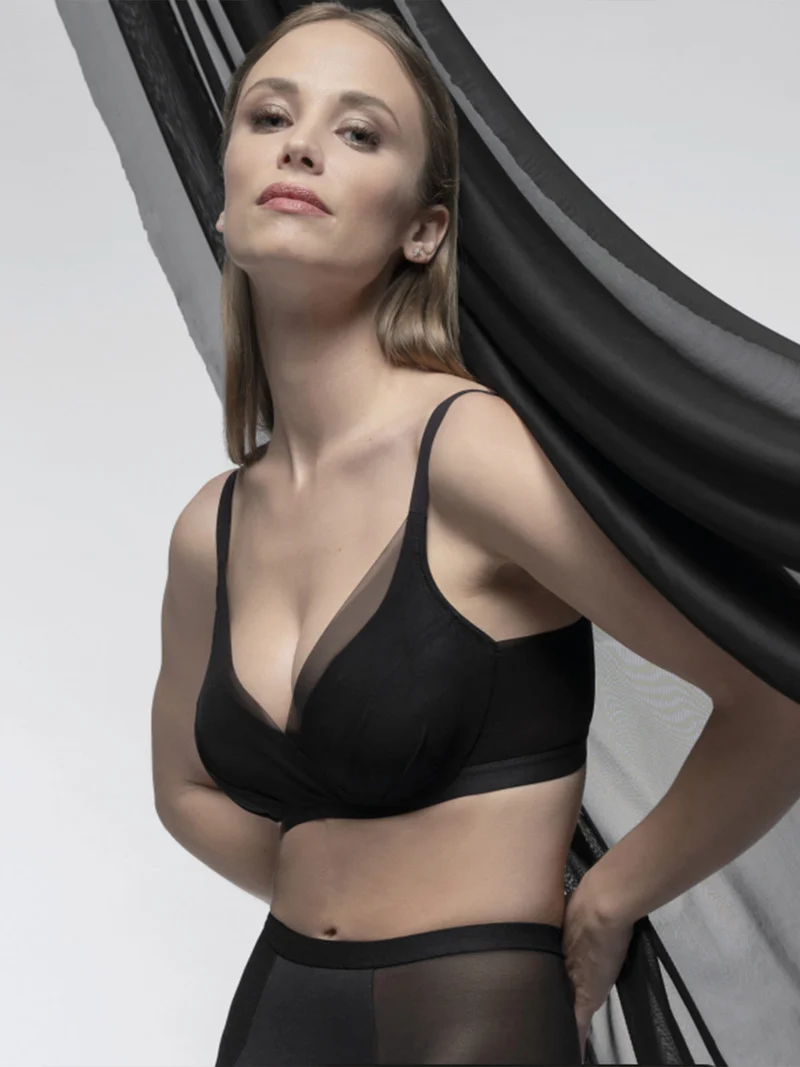 TESORO VELABRA 300 Reggiseno donna senza ferretto coppa B - nero