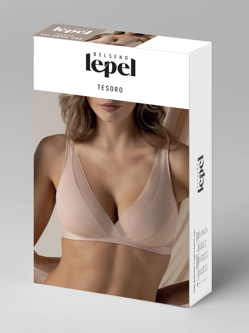 TESORO VELABRA 300 Reggiseno donna senza ferretto coppa B - nero