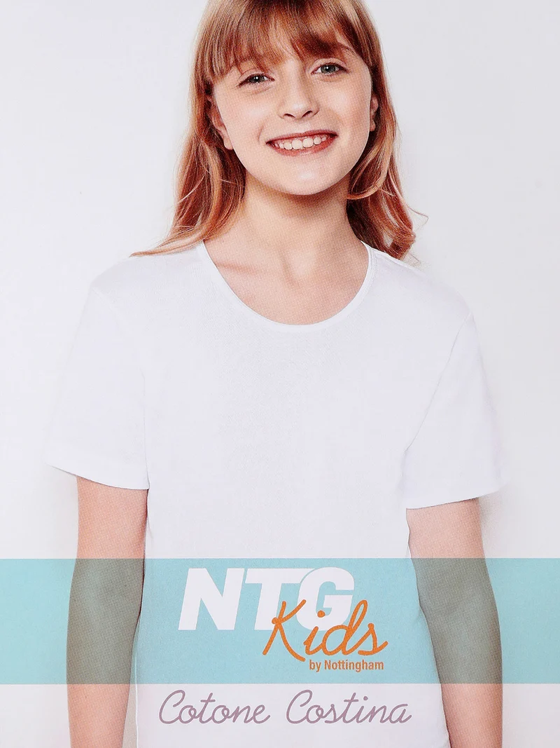Maglia intima da bambina girocollo - bianco