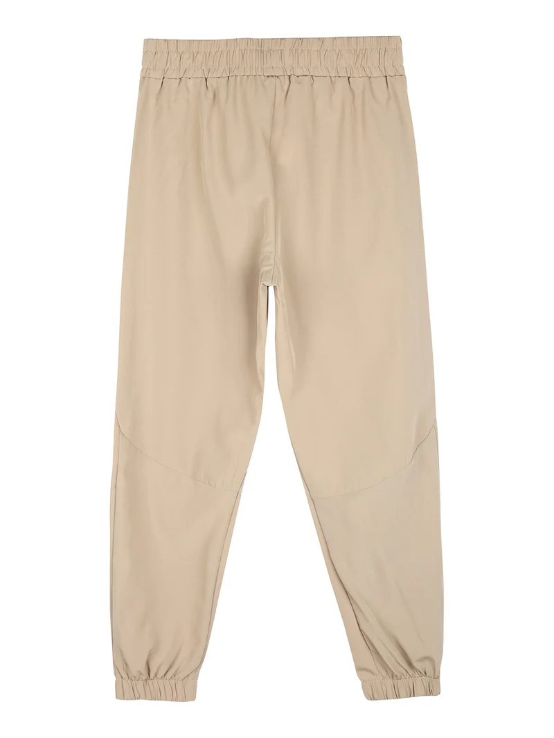 Pantaloni da bambino leggeri con elastico sul finale - khaki