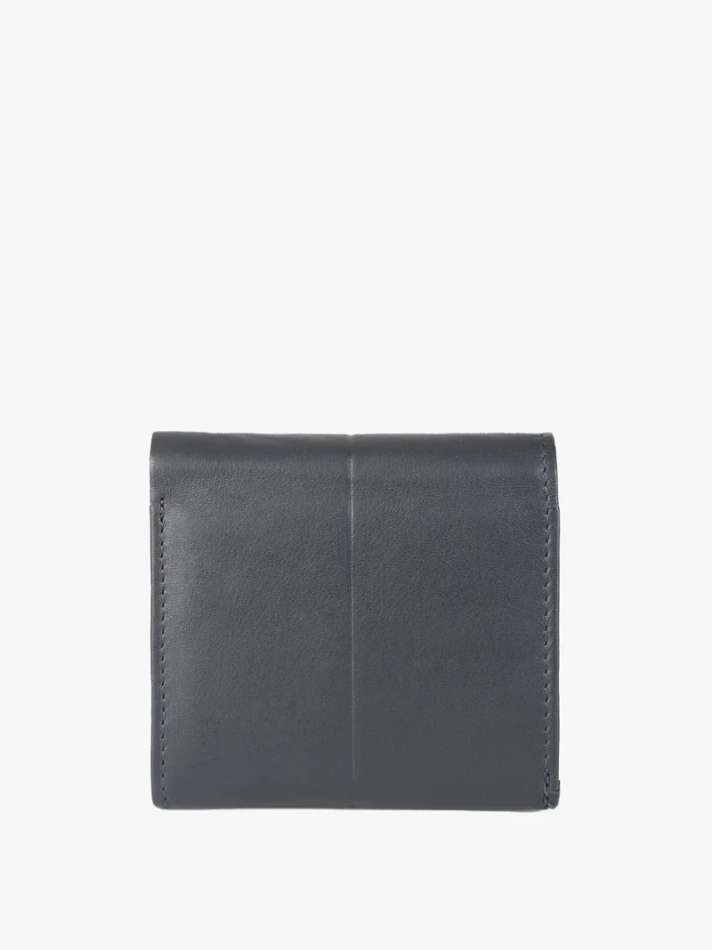 Mini portafoglio in pelle da uomo - blu scuro