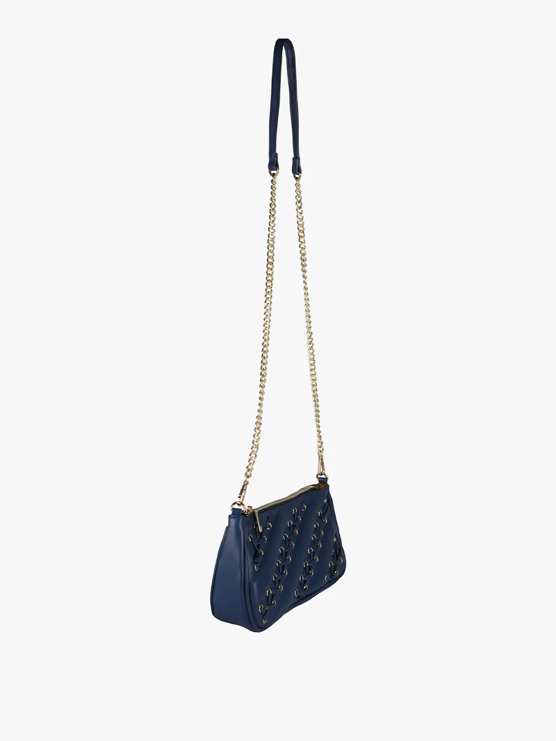 Borsa donna con intrecci - blu