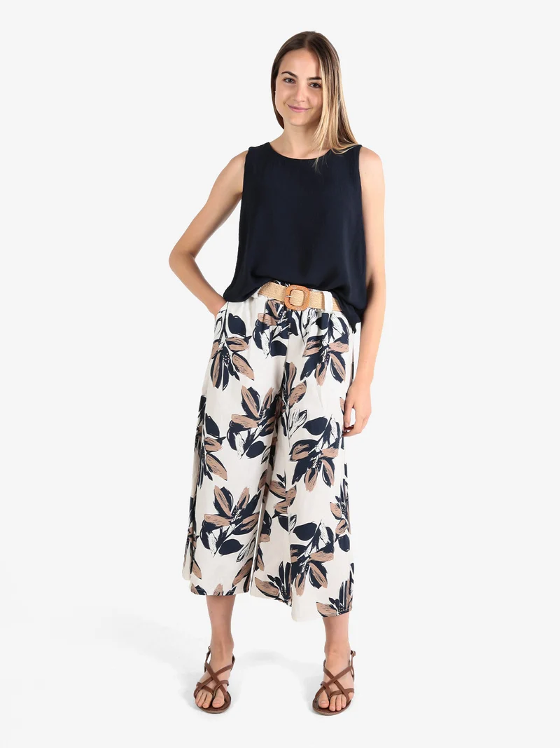 Top donna smanicato - blu scuro