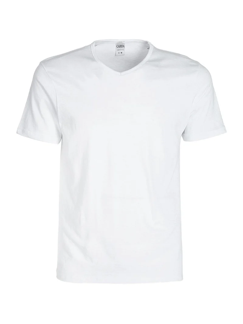 T-shirt intima uomo scollo V in cotone - bianco