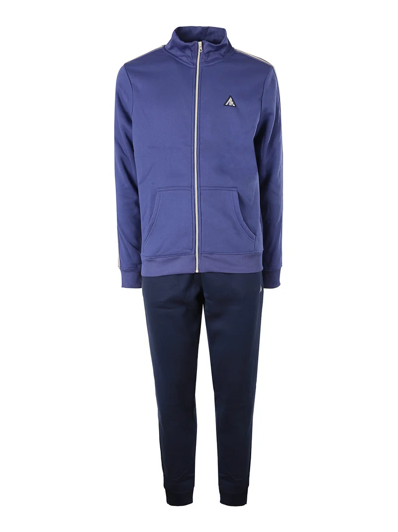 Completo tuta da uomo con zip intera e interno felpato - bluette