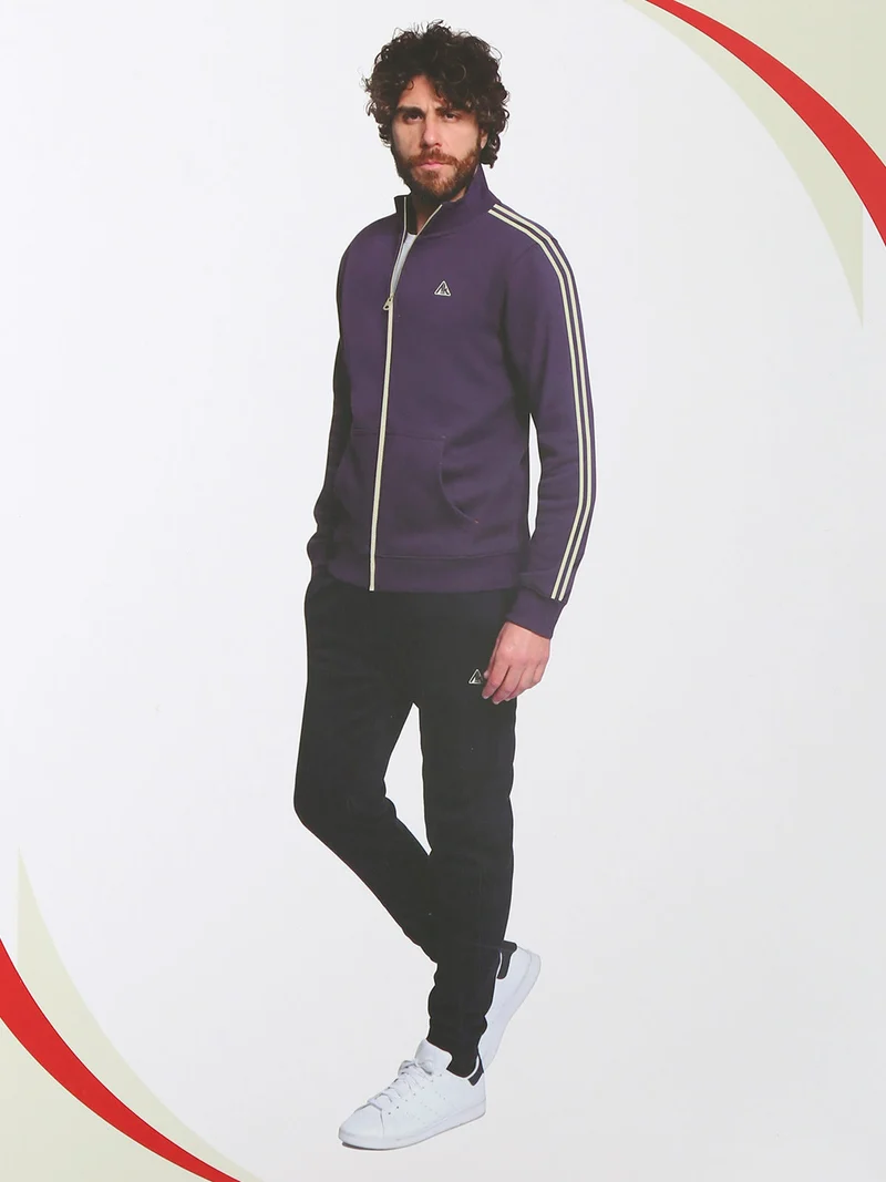 Completo tuta da uomo con zip intera e interno felpato - bluette