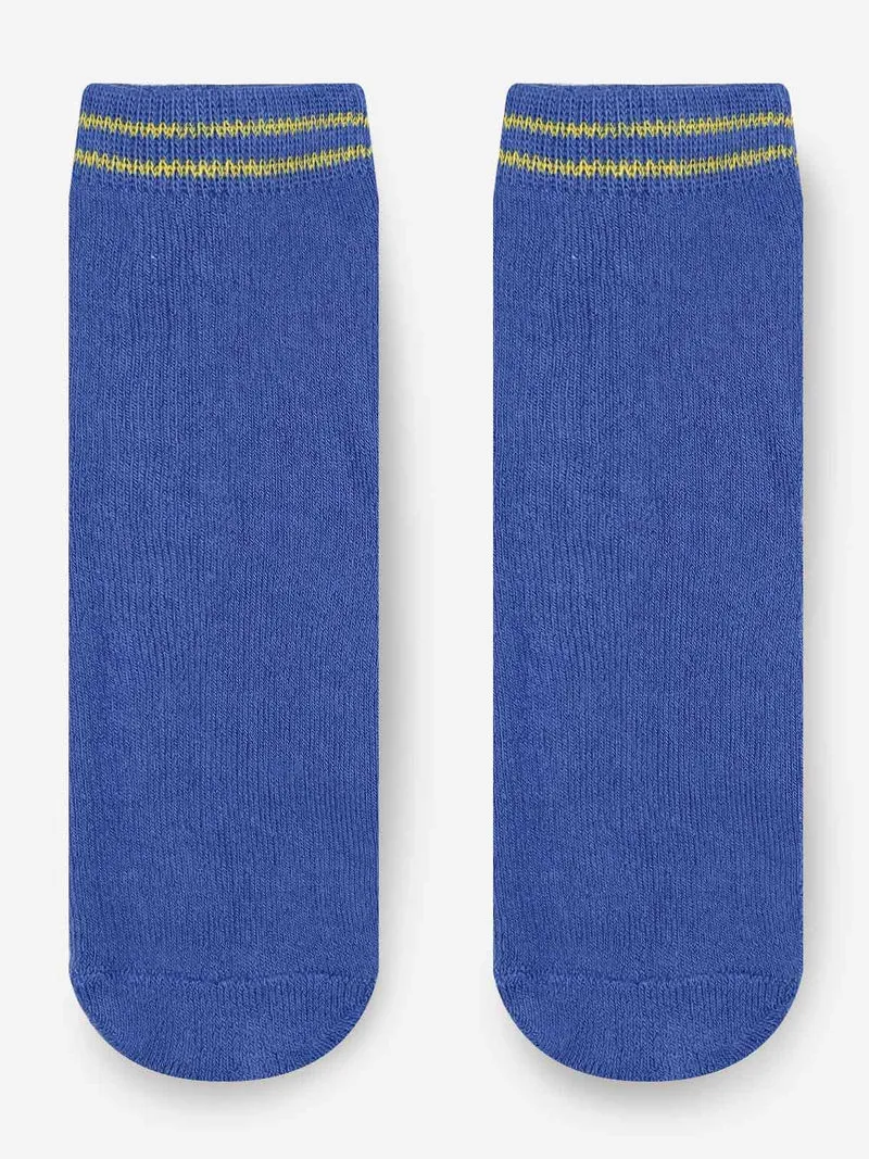 Calze antiscivolo da bambino in caldo cotone - blu