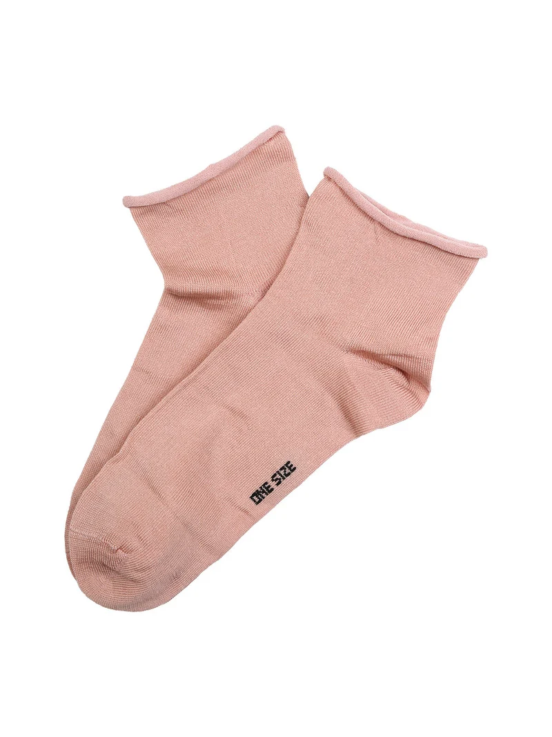 Calze corte da donna in cotone mercerizzato - rosa