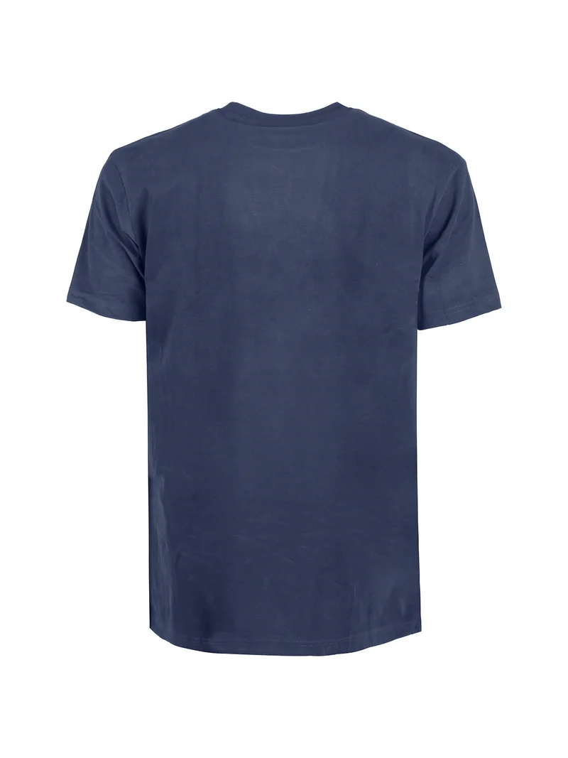 T-shirt intima da uomo girocollo in caldo cotone - blu