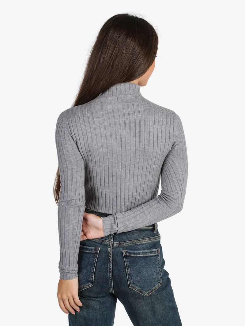 Maglia donna lupetto - grigio
