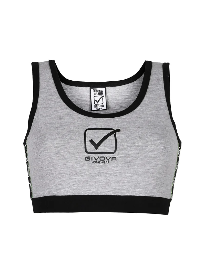 Top sportivo donna - grigio