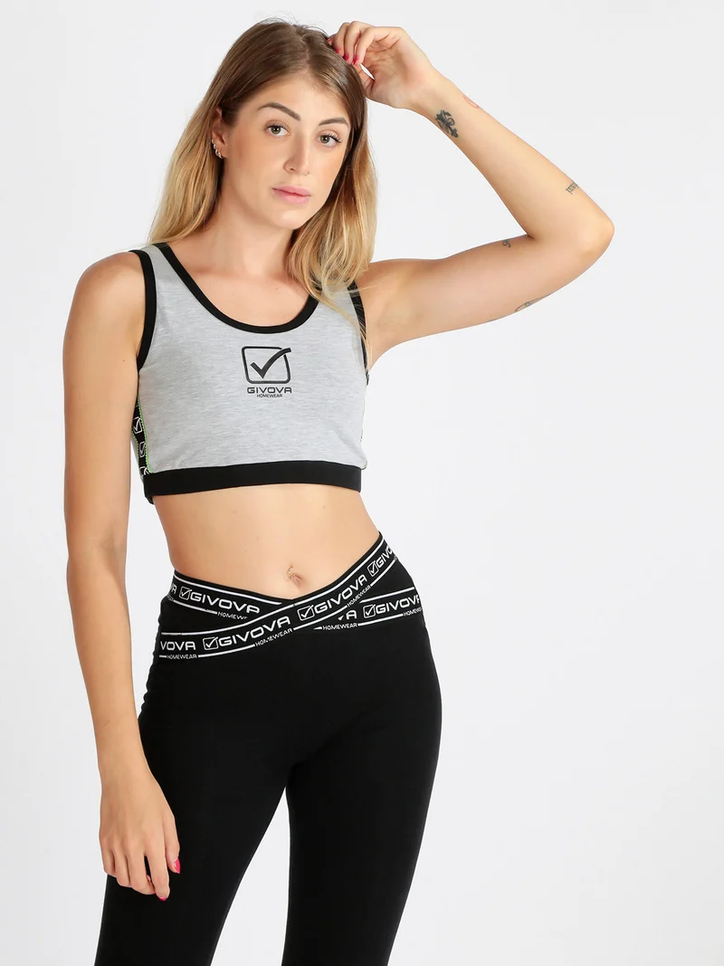 Top sportivo donna - grigio
