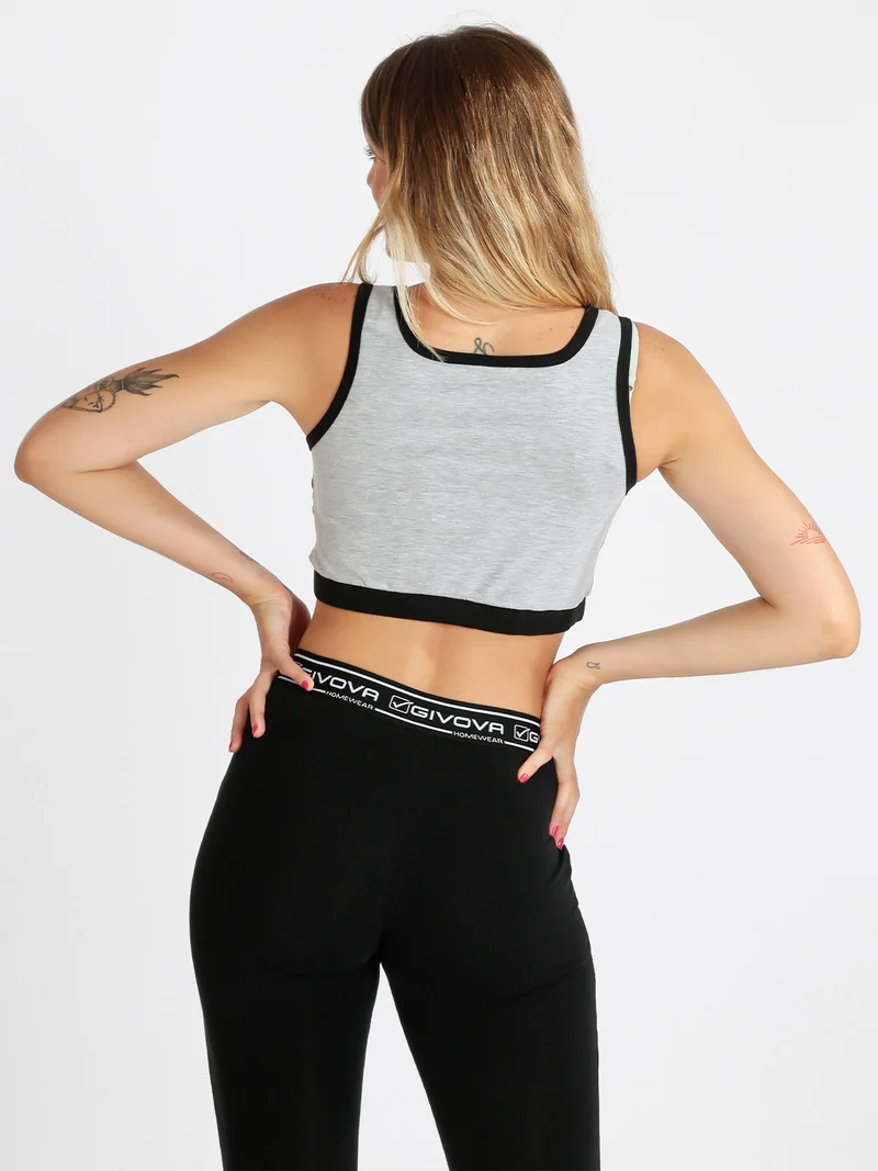 Top sportivo donna - grigio
