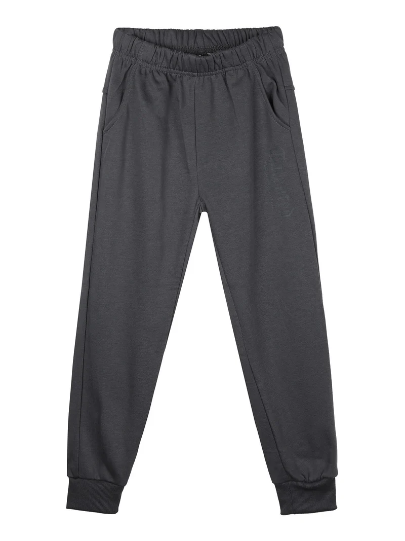 Completo 3 pezzi da bambino con cappuccio e zip - antracite