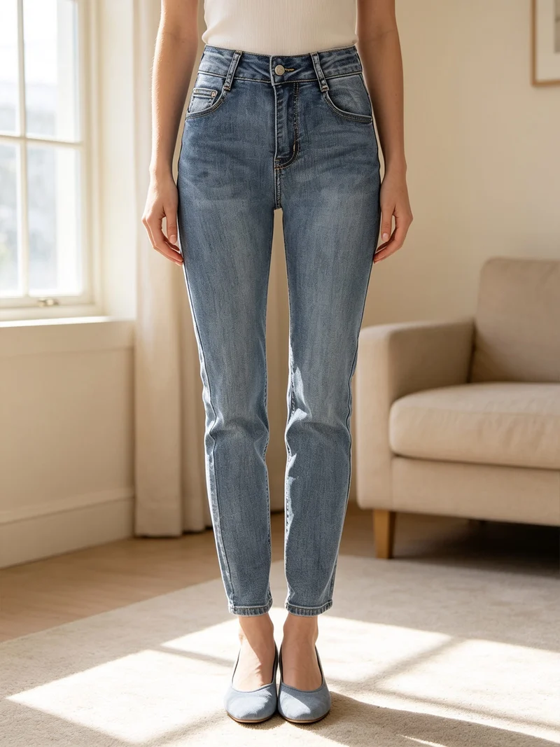 Jeans donna slim fit a gamba dritta - jeans