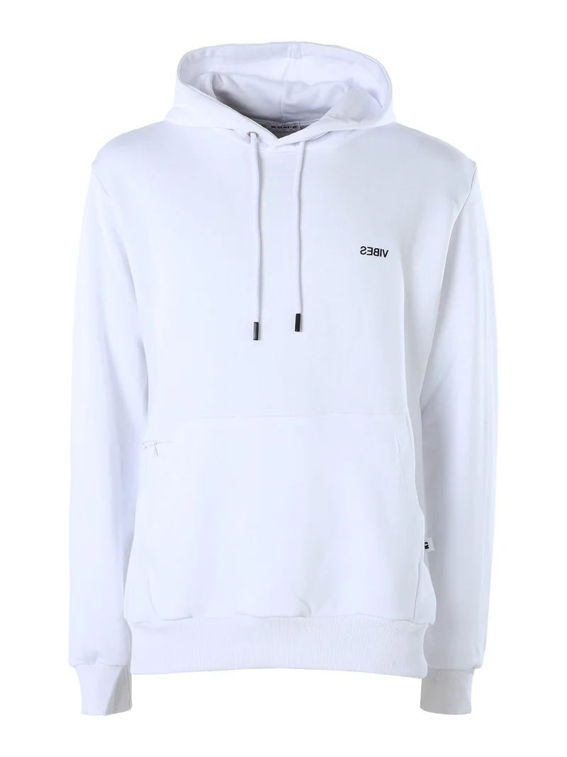 Felpa da uomo in cotone con cappuccio - bianco