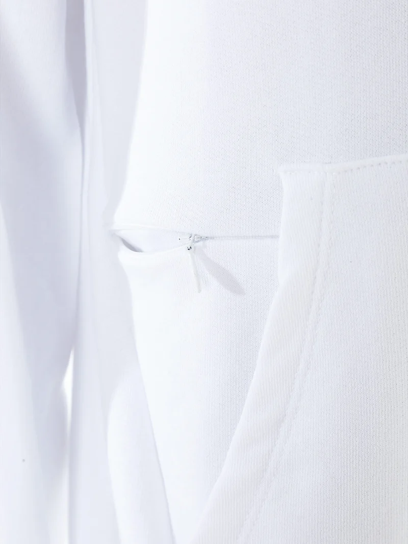 Felpa da uomo in cotone con cappuccio - bianco