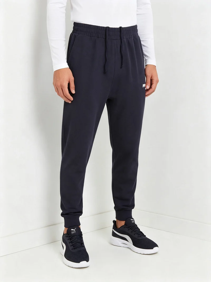 ESS No.1 Logo Jersey Pantaloni tuta da uomo con polsini - blu scuro