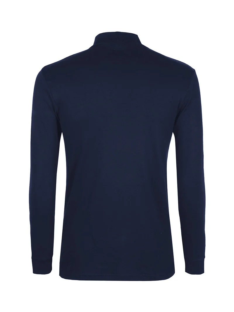 Maglia intima da uomo a lupetto - blu scuro